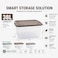 HomePro Italian Storage Multi-Use Storage Box with Lid, 38L, 50x38x27cm, Assorted Colors