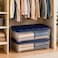 HomePro Duo Box LG Storage Box with Wheels, 65L, 80x60x17cm, Blue
