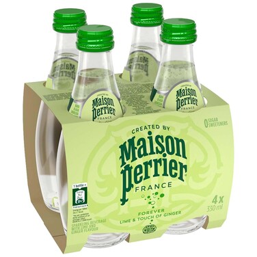 ميزون بيريه مشروب الفوار بنكهة الليمون والزنجبيل، 330 مل، حزمة من 4 زجاجات