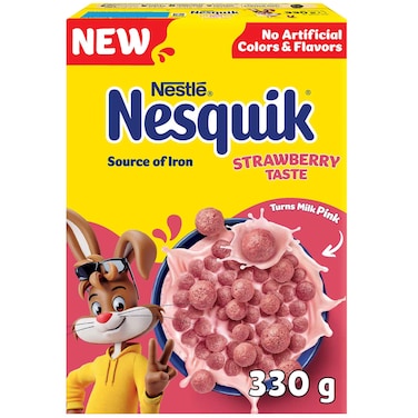 Nestle Nesquik Strawberry Breakfast Cereal, 330g
