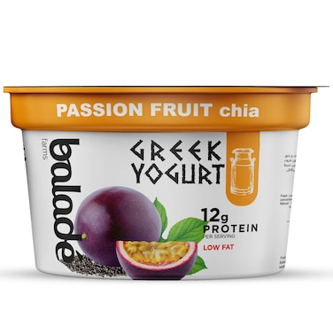 Balade Greek Yogurt Passion Fruit Chia Low Fat, 180g