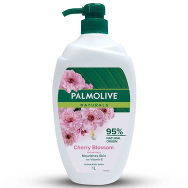 Palmolive Naturals Cherry Blossom Shower Milk Body Wash with Vitamin E, 1L