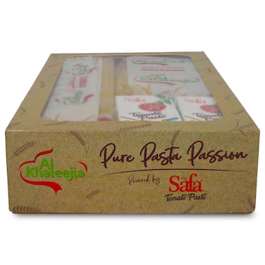 Al Khaleejia Pasta Combo Pack Spaghetti and Macaroni with Tomato Paste, 400g Gift Set