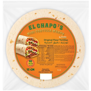 El Chapo's Mini Tortilla Wraps Original Flour Tortillas Wraps, 15cm, 250g