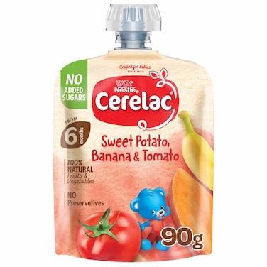 Nestle Cerelac Sweet Potato, Banana and Tomato Baby Food, 90g