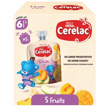 Nestle Cerelac 5 Fruits Baby Food, 90g, Pack of 5