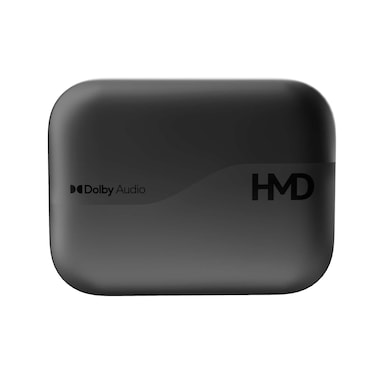 سماعات HMD Dub S60 اللاسلكية الحقيقية، مع تقنية Dolby Audio، وإلغاء الضوضاء البيئية (ENC)، وعمر بطارية يصل إلى 35 ساعة، باللون الرمادي.