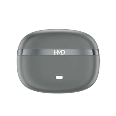 سماعات HMD Dub X50 Pro اللاسلكية الحقيقية، مع خاصية إلغاء الضوضاء النشطة، باللون الفضي.