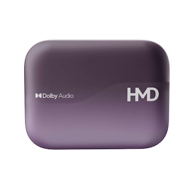 سماعات HMD Dub S60 اللاسلكية الحقيقية، مع تقنية Dolby Audio، وإلغاء الضوضاء البيئية (ENC)، وعمر بطارية يصل إلى 35 ساعة، باللون الأرجواني.