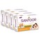 Santoor Skin Softening Soap Bar with Sandal and Almond Milk, 125g, Pack of 4
