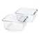 Montex Glass Saver Food Storage Containers with Vent, 2 Pieces (500ml + 800ml)