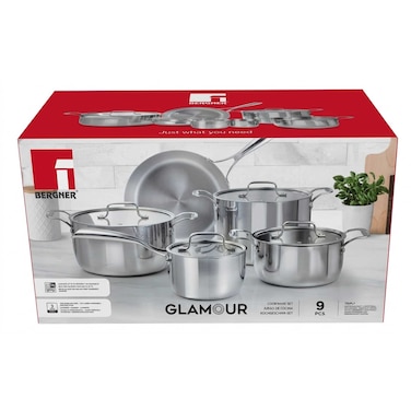 Bergner Triply 9-Piece Cookware Set
