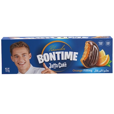 Pekaridze Bontime Jaffa Cakes Orange Filling, Chocolate Coated Biscuits, 137g