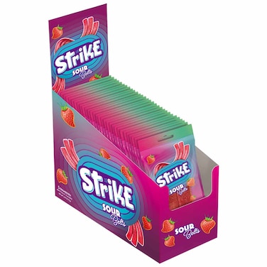 Katrina Strike Strawberry Sour Belts 70g Pack of 30