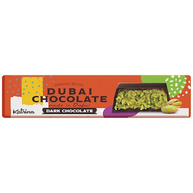 Katrina Dubai Chocolate Dark Chocolate with Kunafa and Pistachio Filling, 45g