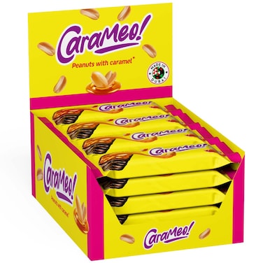 Carameo Glazed Candy Caramel Peanut Candy, Chocolate Coated Candy, 40gx20