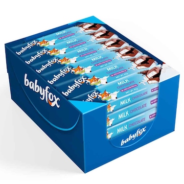 Babyfox Milk Chocolate Bar with Milk Filling, 45g Pack of 30