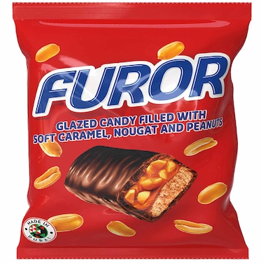 Furor Chocolate Candy with Caramel, Nougat and Peanuts, 180g