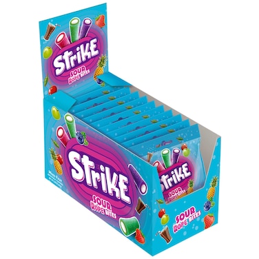 Katrina Strike Mixed Fruit Sour Rope Bites 140g Pack of 10
