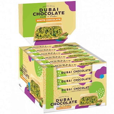 Katrina Dubai Chocolate Pistachio Kunafa White 45g Pack of 30