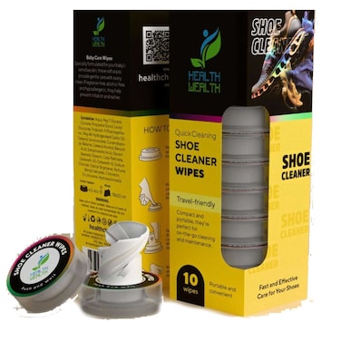 HEALTHWEALTH SHOE CLNR WIPE 10'S