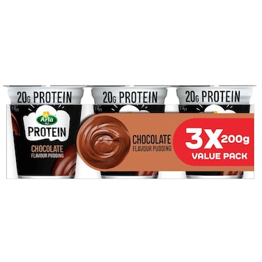 Arla Protein Chocolate Flavour Pudding, 200g, Pack of 3