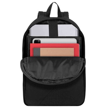 Rivacase Backpack Premium Bundle Laptop Backpack with Wireless Mouse, USB-C Cable and Earphones, Black