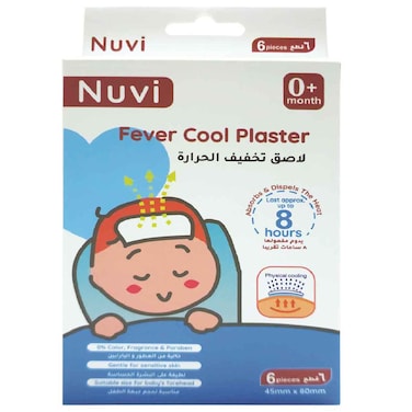 Nuvi Fever Cool Plaster for Babies and Adults, 0M+, 6 PCS