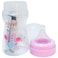 Nuvi Wide Neck Silicone Nipple Plastic Feeding Bottle, 150ml, Pink