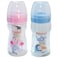 Nuvi Wide Neck Silicone Nipple Plastic Feeding Bottle, 150ml, Pink