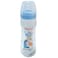Nuvi Wide Neck Silicone Nipple Plastic Feeding Bottle, 330ml, Blue