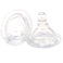 Nuvi Wide Neck Silicone Nipples Fast Flow, 6M+, Pack of 2