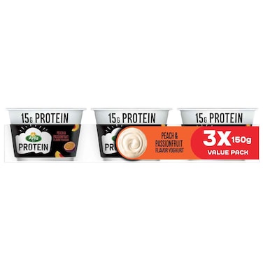 Arla Protein Peach and Passionfruit Yogurt, 150g, Pack of 3