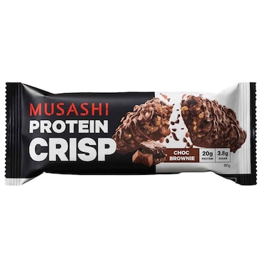Musashi Protein Crisp Choc Brownie Protein Bar, 60g