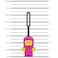 Lego IQ Minifigures Bag Tag Pink