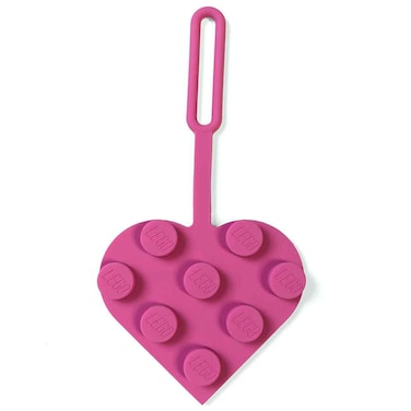 Lego IQ Bag Tag 2x2 Heart Pink
