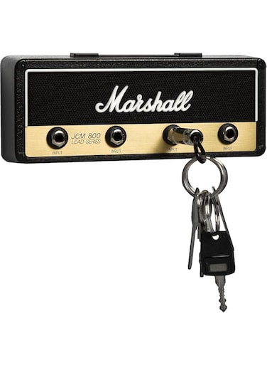 MMMA Key Holder, Key Organisation Wall Mounted Key Rack Guitar Amplifier with 4 Plug Keyrings for entryway Mudroom,Hallway,Kitchen,Office Letter