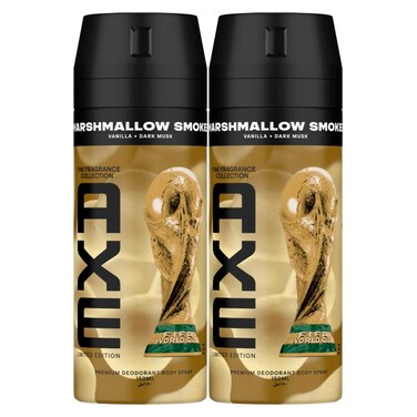 Axe Marshmallow Smoke Limited Edition Deodorant Body Spray,  Vanilla and Dark Musk Scent,  150ml Pack of 2