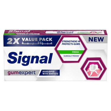 Signal Gum Expert Toothpaste, Fresh, 75ml Pack of 2