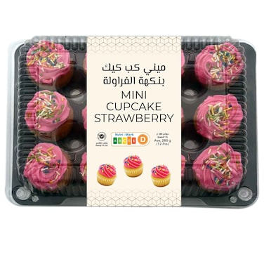 Mini Cupcake Strawberry 12 Pieces