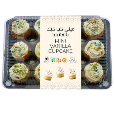 Mini Vanilla Cupcake 12 Pieces