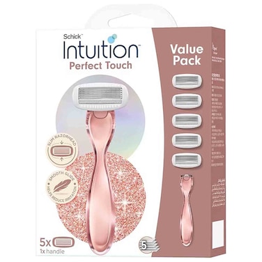 Schick Intuition Perfect Touch Razor Kit with 5 Blade Refills and Hande