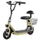 Porodo SNAPP Kids Mini Bike Beige, Electric Ride-On Scooter with Rear Basket