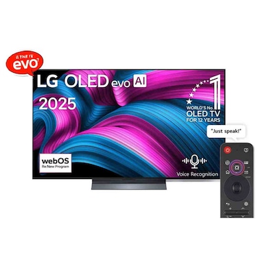 LG 55-Inch 4K Ultra HD, Smart OLED evo AI TV, OLED55CS5VA, Black