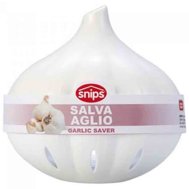 Snips Garlic Keeper Storage Container, White