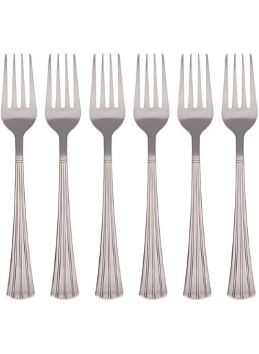 Crystal 6 Piece Table Fork Crown 19 cm