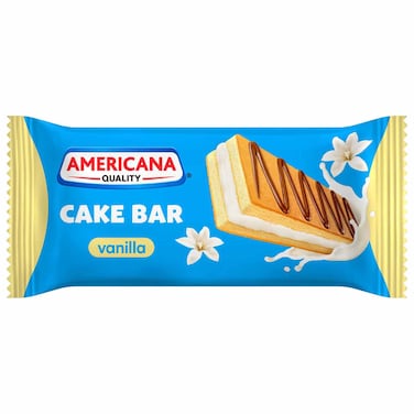 Americana Cake Bar Vanilla, 20g, Pack of 12