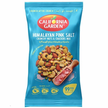 California Garden Himalayan Pink Salt Crunchy Nuts and Crackers Mix, 30g