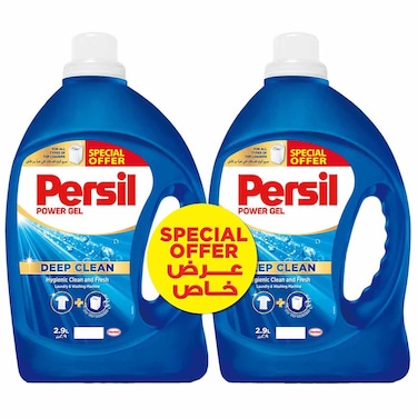 Persil Power Gel Deep Clean Laundry Detergent for Top Load Washing Machines, 2.9L, Pack of 2