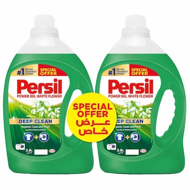 Persil Power Gel White Flower Deep Clean Laundry Detergent, 2.9L, Pack of 2